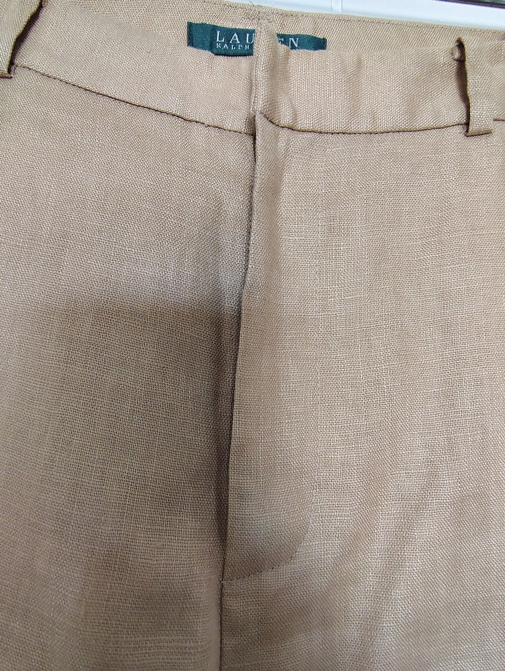 Lauren Ralph Lauren Tan Linen Blend Dress Pants Size 12 - Picture 6 of 13